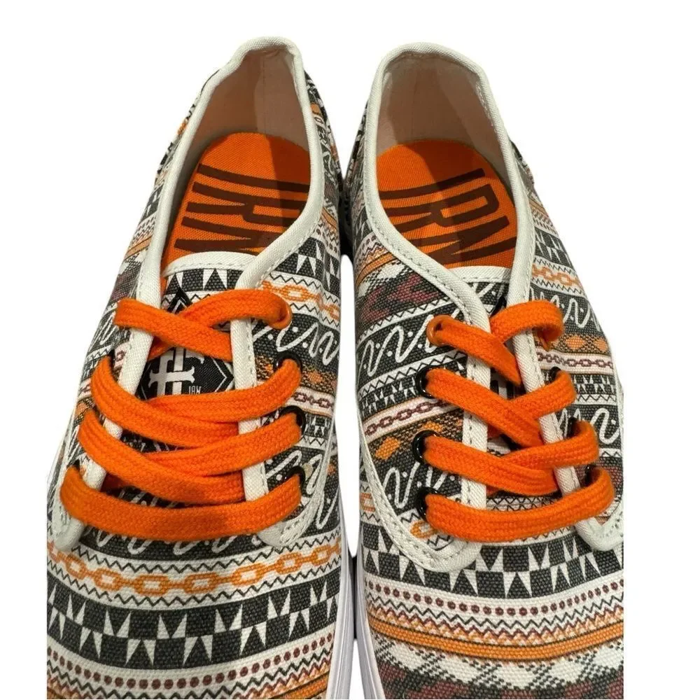 NEW Iron Fist Winston Men's Orange Multi Color Retro Skate Shoes Sneakers 40 7